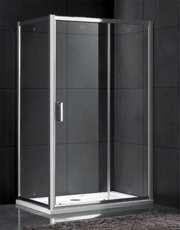 Душевой угол GEMY Victoria 140x85x190 профиль хром, стекло прозрачное
