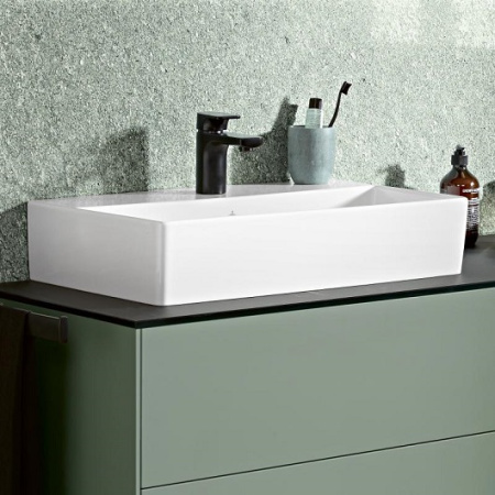 Раковина накладная 60см Villeroy & Boch Memento 2.0 4A226LR1 белый с покрытием CeramicPlus