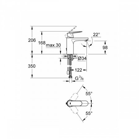Смеситель для раковины Grohe Eurosmart Cosmopolitan 23326000 хром