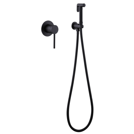 Гигиенический душ со смесителем ABBER Emotion AF8825B черный матовый