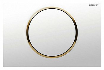 Кнопка смыва Geberit Sigma 10 115.758.KK.5 белый/золотой