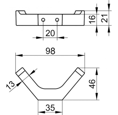 Крючок Keuco Edition 11 11115 010000 Хром