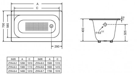 Чугунная ванна Goldman Classic 180х80