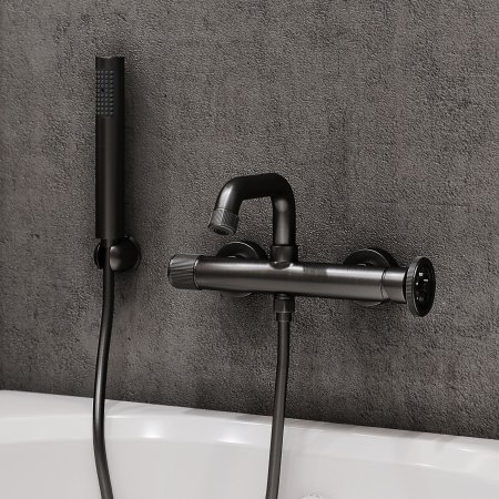 Смеситель для ванны с душем IDDIS Grange GRAGMR2i02 графит матовый