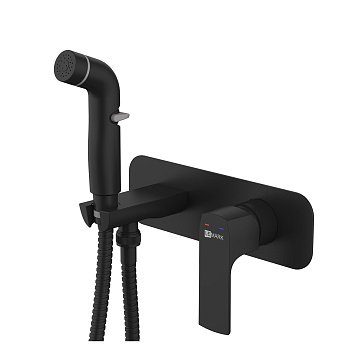Гигиенический душ со смесителем Lemark Ursus LM7220BL черный матовый