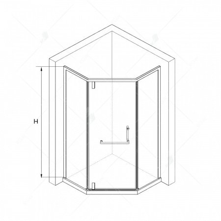 Душевой угол RGW Hotel 90x90x195 профиль золото, стекло прозрачное