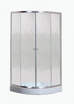 Душевой угол Niagara NG-001-08N 90x90x195 профиль хром, стекло с узором