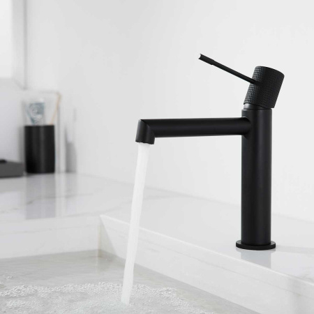 Смеситель для раковины Vincea Desire VBF-1D1MB черный матовый