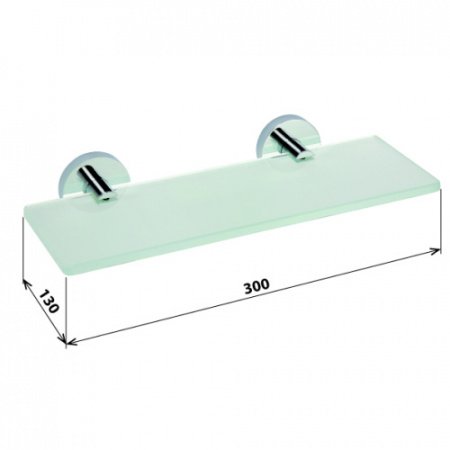 Полка стеклянная Bemeta Omega 104122042 Глянец