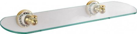 Стеклянная полка Fixsen Bogema Gold FX-78503G Золото Белый