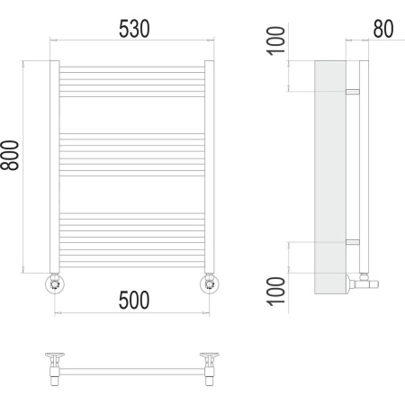 Полотенцесушитель водяной Terminus Сицилия П12 50х80