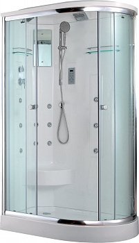 Душевая кабина Timo Lux T-7702 L 120x85x225 профиль хром глянцевый, стекло прозрачное