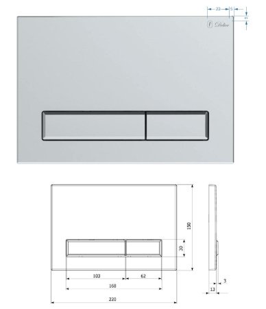 Комплект Delice Aura 4 в 1: инсталляция, крепления, клавиша смыва Aura, шумоизоляция