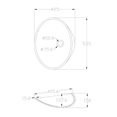 Раковина накладная прозрачная ABBER Kristall AT2812Aquamarin бирюзовая