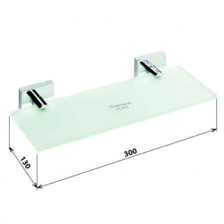 Полка стеклянная Bemeta Beta 132122042 Хром