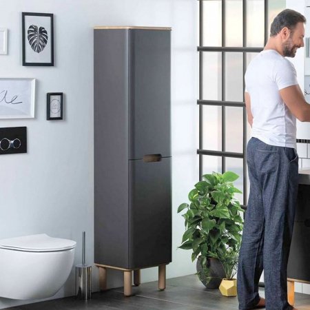 Шкаф-пенал Vitra Sento 40 подвесной L Белый матовый