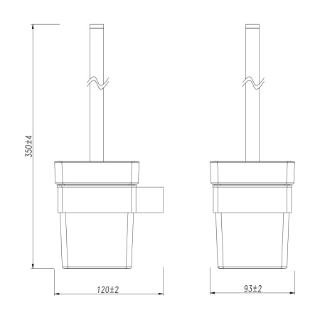 Ёршик для унитаза Lemark SMOOTH LINE 9766021 с держателем, графит
