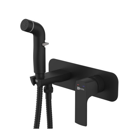 Гигиенический душ со смесителем Lemark Ursus LM7220BL черный матовый