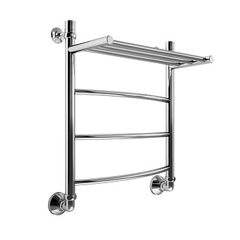 Полотенцесушитель водяной с полкой Маргроид Вид 4 60х50 хром