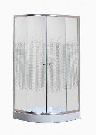 Душевой угол Niagara NG-001-08N 90x90x195 профиль хром, стекло с узором