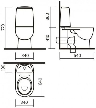 Унитаз Sanita Luxe Best Luxe SL DM Black BSTSLCC06100522 Белый с бачком и черным сиденьем Микролифт
