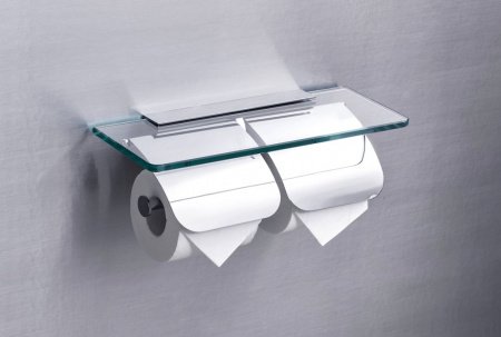 Держатель туалетной бумаги Rush Edge ED77132 двойной Хром