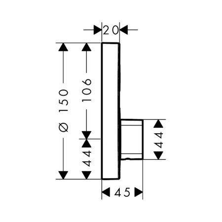 Смеситель для душа на 1 потребитель Hansgrohe ShowerSelect S 15747000 хром