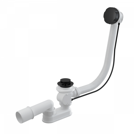 Слив-перелив Alcaplast A55BLACK-80 полуавтомат черный матовый