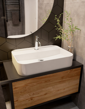 Раковина накладная 61см AQUAme AQM5003 белый