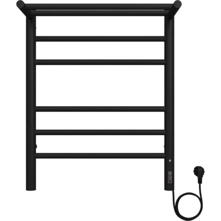 Полотенцесушитель электрический с полкой Terminus Аврора П6 450х60 КС, черный муар