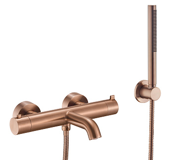Смеситель для ванны термостатический c гарнитуром Benesque Lumiere 11010806 бронза брашированная