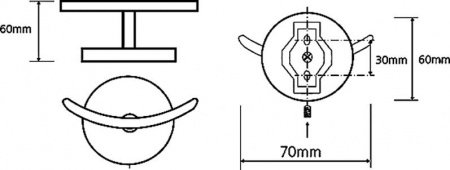 Крючок для полотенец Bemeta Alfa 102406022 Хром