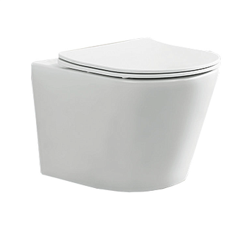 Унитаз подвесной безободковый Vincea Piatti VT1-11MW белый матовый, с сиденьем микролифт